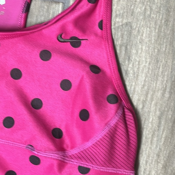 Nike pink polka dot top size M. Racerback. Armpit vents. - Picture 5 of 8
